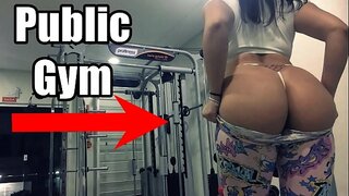 Hot chick show off at the gym